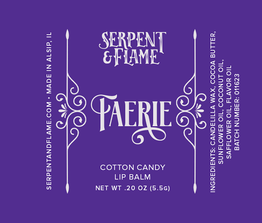 Faerie, Cotton Candy Lip Balm – Serpent & Flame Candle Co