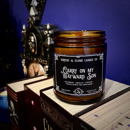 Carry On My Wayward Son Candle, Bourbon Vanilla Coffee