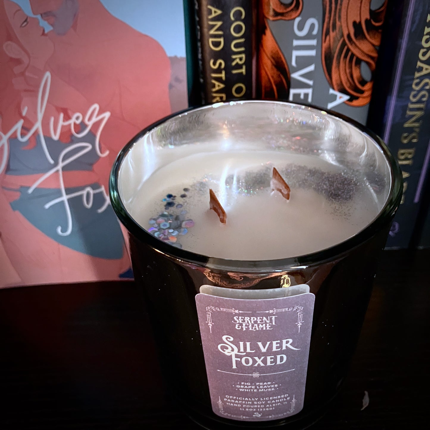 Silver Foxed, Fig Pear Grape Leaves