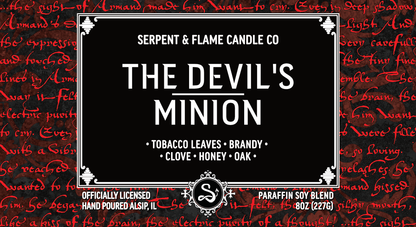 Devil's Minion Candle, Tobacco Leaf Brandy Clove