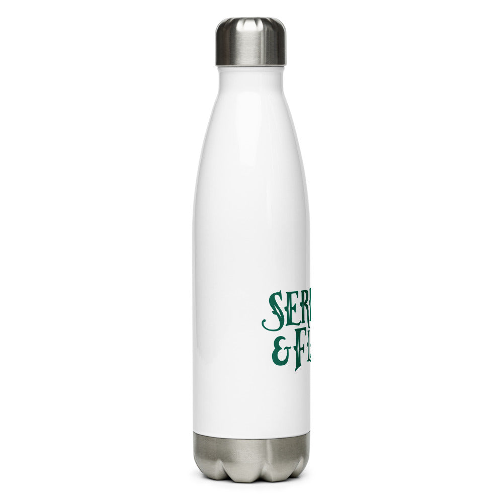 Serpent and Flame Logo Stainless Steel Water Bottle